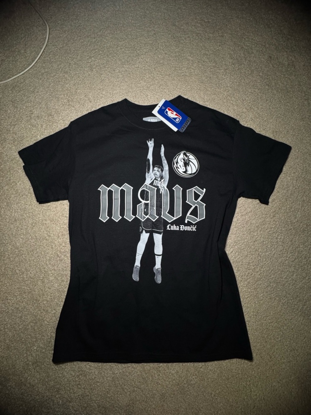 NBA Black Luka Dončić Mavericks Graphic Tee